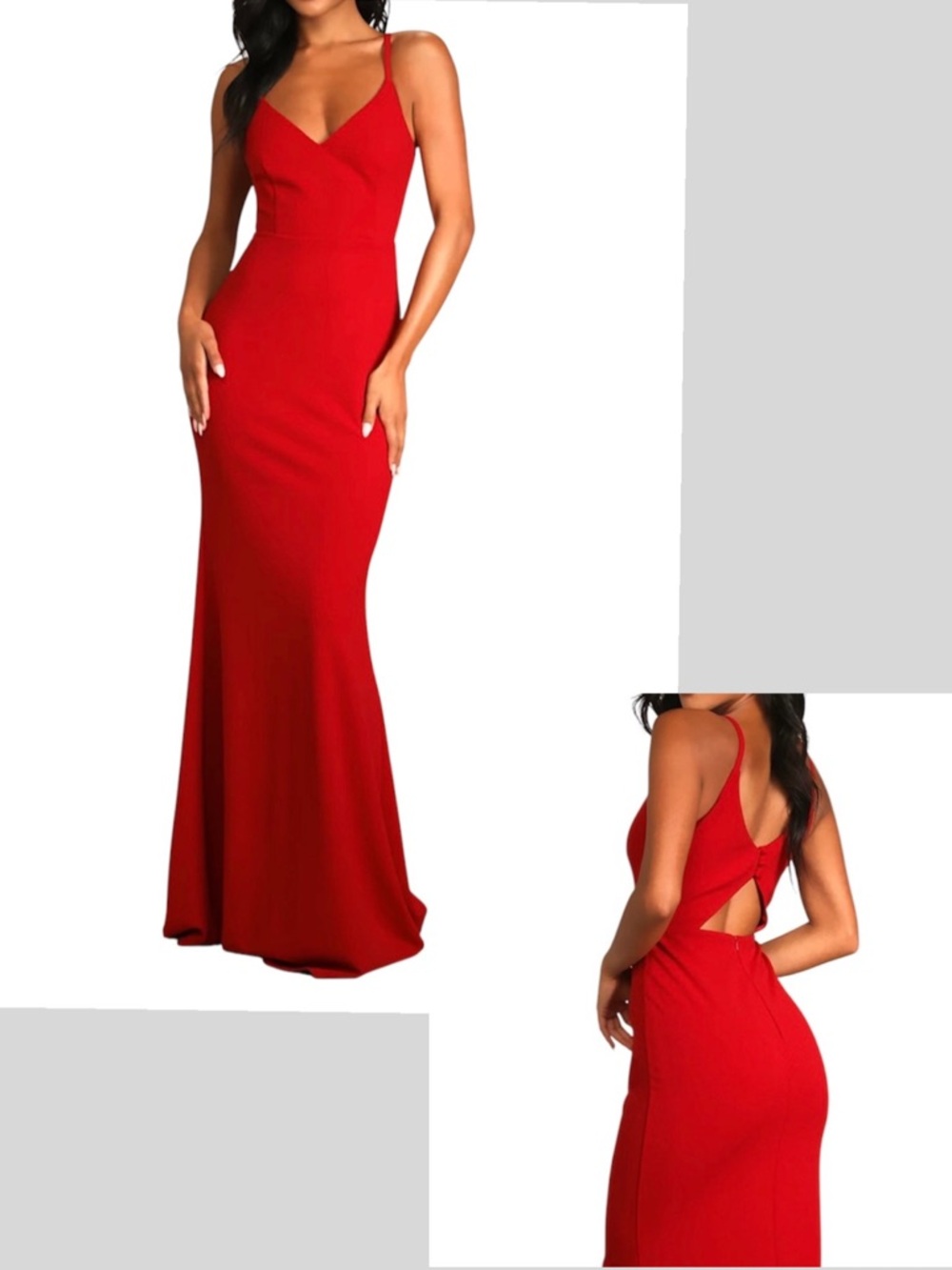 Lulus Moments Of Bliss Rust Red Backless Mermaid Maxi Gown/Dress NEW size Medium